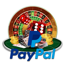 logo paypal casino table de jeu roulette cartes dés jetons pièces de monnaie