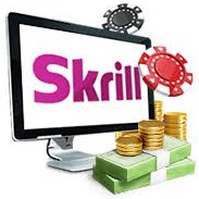 logo skrill design écran ordinateur jetons billets d